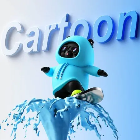 Cartoon Skateboard Bear Ornament for Tesla