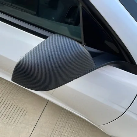 Tesla Model 3 Highland Rear View Mirror Carbon Fiber Caps