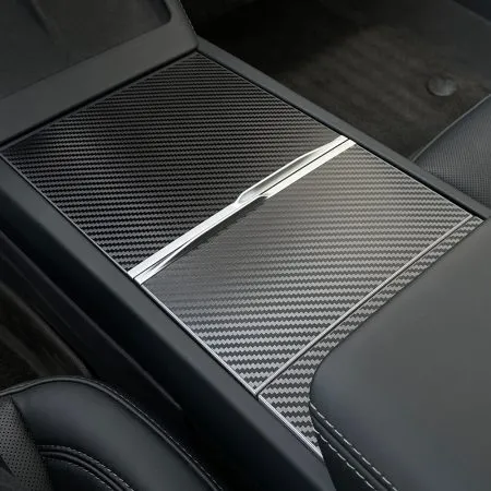 stylish carbon fiber style wrap for tesla center console, giving your interior a premium and modern look.