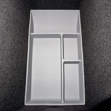 Tesla Model Y Juniper front storage silicone liner in gray, 2026 model