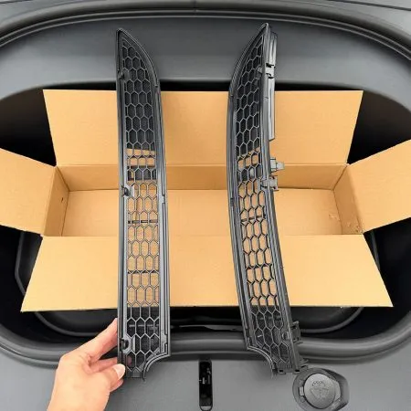 Tesla lower grille bug screen mesh blocking debris and insects Model 3 Highland